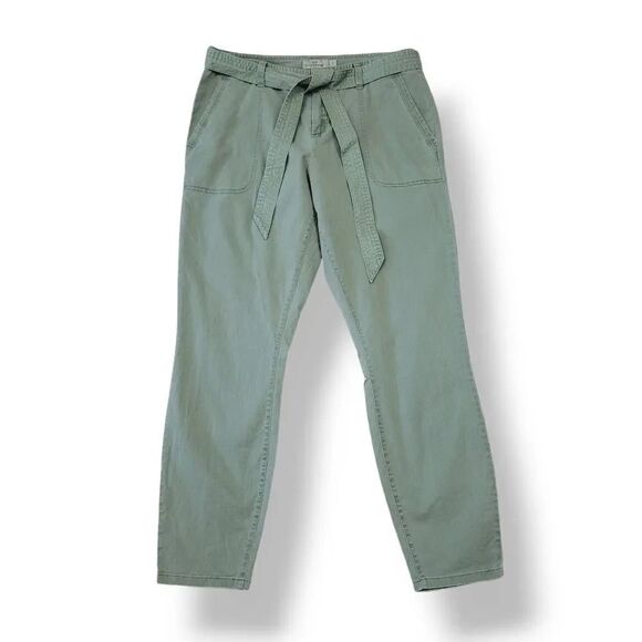 Vineyard Vines Utility Tie Belt Stretch Casual Pants in Sage Olive Size 8 - Picture 2 of 9